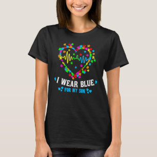 T-shirt Je Porte Du Bleu Pour Mon Fils Aime Sensibilisatio