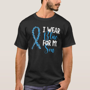 T-shirt Je Porte Du Bleu Pour Mon Fils Colon Cancer Sensib