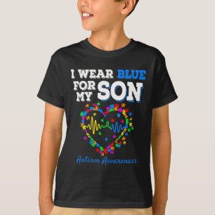 T-shirt Je Porte Du Bleu Pour Mon Fils Sensibilisation sur