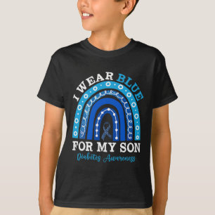 T-shirt Je Porte Du Bleu Pour Mon Fils T1D Type 1 Diabète