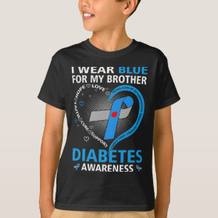 T-shirt Je Porte Du Bleu Pour Mon Frère Hope Aimer Le Diab
