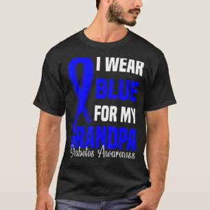 T-shirt Je Porte Du Bleu Pour Mon Grand-Père La Sensibilis