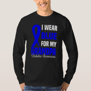 T-shirt Je Porte Du Bleu Pour Mon Grand-Père La Sensibilis