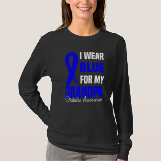 T-shirt Je Porte Du Bleu Pour Mon Grand-Père La Sensibilis