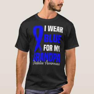 T-shirt Je Porte Du Bleu Pour Mon Grand-Père La Sensibilis