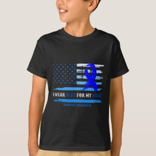 T-shirt Je Porte Du Bleu Pour Mon Mois De Sensibilisation