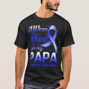 T-shirt Je Porte Du Bleu Pour Mon Papa Alopecia Sensibilis