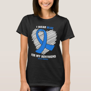 T-shirt Je Porte Du Bleu Pour Mon Petit Ami Alopecia Sensi