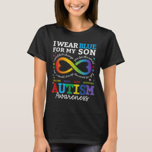 T-shirt Je Porte Du Blues Pour Mon Fils Sensibilisation su