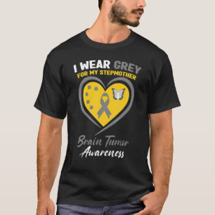 T-shirt Je Porte Du Gris Pour Ma Tumeur De Cerveau Stepmèr