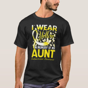 T-shirt Je Porte Du Jaune En Mémoire De Mon Endometriose T