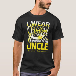 T-shirt Je Porte Du Jaune En Mémoire De Mon Oncle Sarcoma
