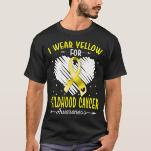 T-shirt Je Porte Du Jaune Pour La Sensibilisation Au CANCE