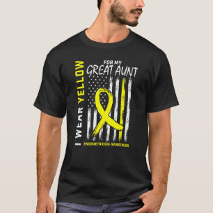 T-shirt Je Porte Du Jaune Pour Ma Grande Tante Endometrios