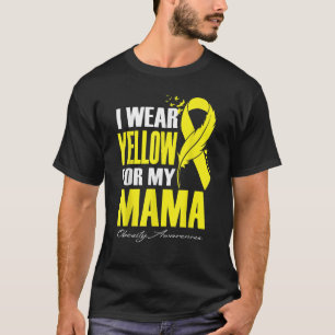 T-shirt Je Porte Du Jaune Pour Ma Mama Obesity Awareness F