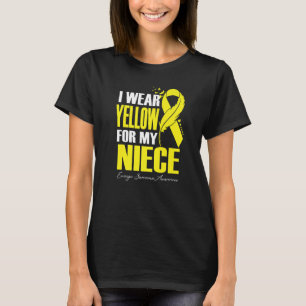 T-shirt Je Porte Du Jaune Pour Ma Nièce Ewings Sarcoma Awa