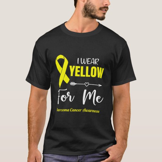 T-shirt Je Porte Du Jaune Pour Moi Pour La Sensibilisation (Devant)