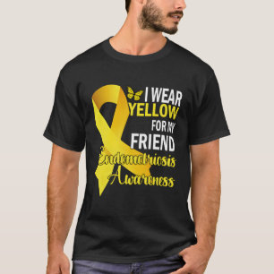 T-shirt Je Porte Du Jaune Pour Mon Ami Endometriosis Award