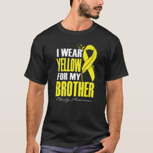 T-shirt Je Porte Du Jaune Pour Mon Frère Fête De Sensibili