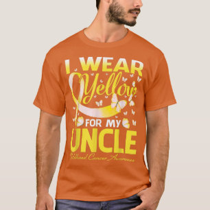 T-shirt Je Porte Du Jaune Pour Mon Oncle, Lauréate Du Canc