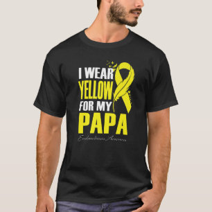 T-shirt Je Porte Du Jaune Pour Mon Papa Endometriose Sensi
