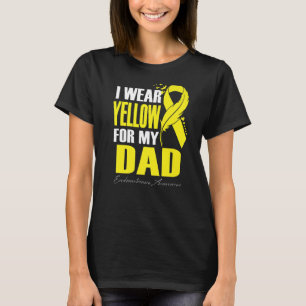 T-shirt Je Porte Du Jaune Pour Mon Père Sensibilisation À
