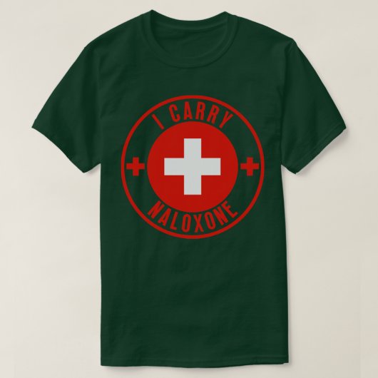 T-shirt Je porte du naloxone 12 (Design devant)