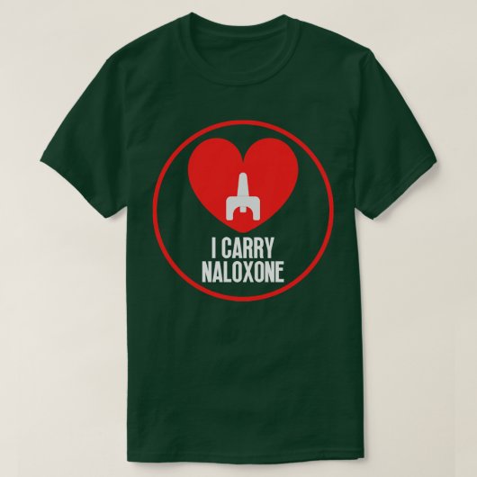 T-shirt Je porte du naloxone 15 (Design devant)