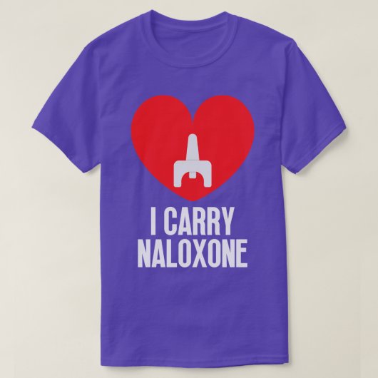 T-shirt Je porte du naloxone 2 (Design devant)