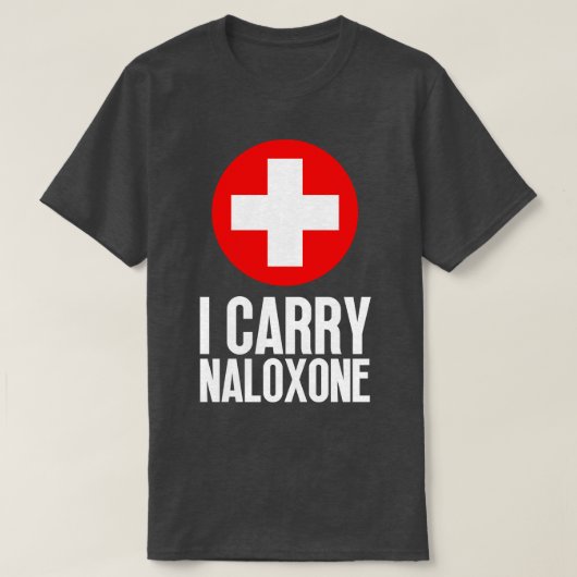 T-shirt Je porte du naloxone 22 (Design devant)