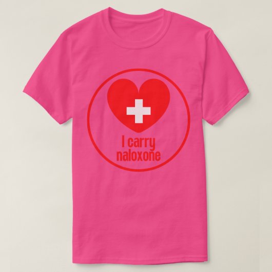T-shirt Je porte du naloxone 23 (Design devant)