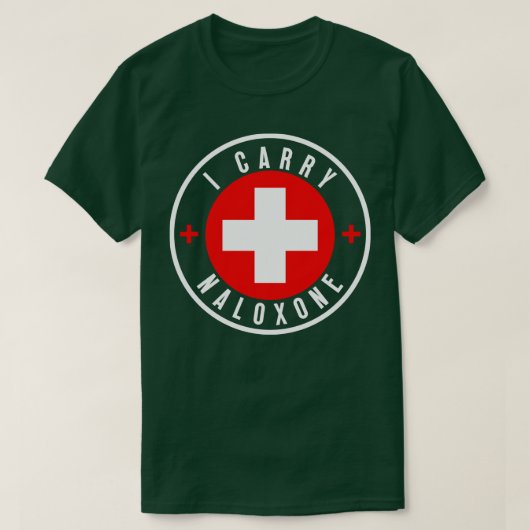 T-shirt Je porte du naloxone 24 (Design devant)
