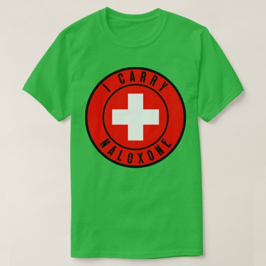 T-shirt Je porte du naloxone 27 (Design devant)