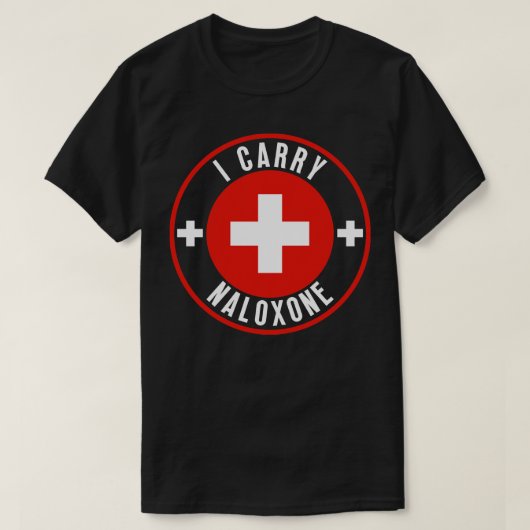 T-shirt Je porte du naloxone 30 (Design devant)