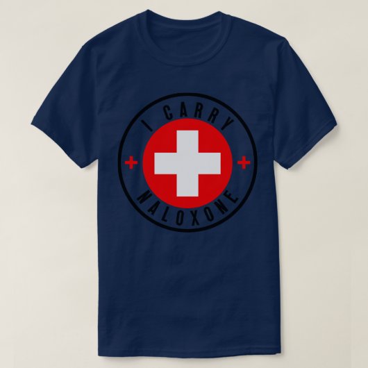 T-shirt Je porte du naloxone 34 (Design devant)
