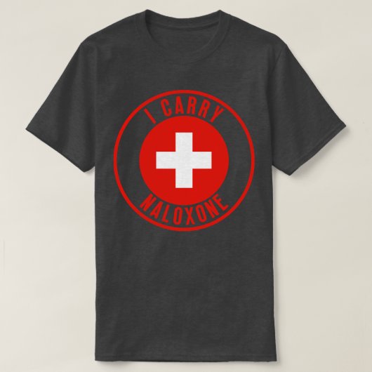 T-shirt Je porte du naloxone 35 (Design devant)