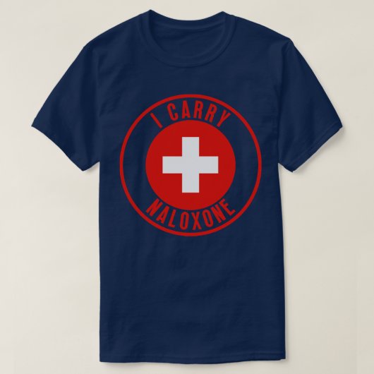 T-shirt Je porte du naloxone 35 (Design devant)