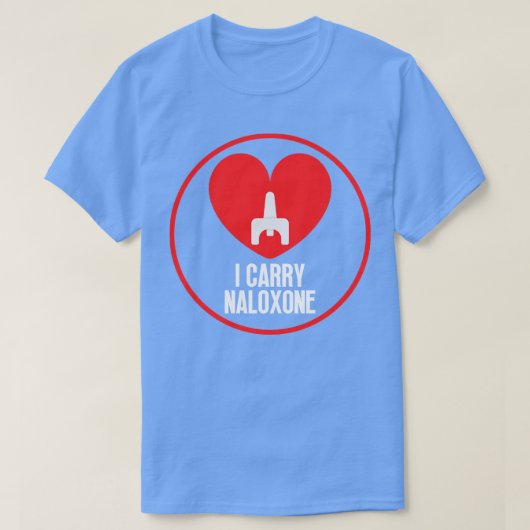 T-shirt Je porte du naloxone 36 (Design devant)