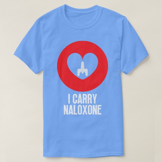 T-shirt Je porte du naloxone 39 (Design devant)