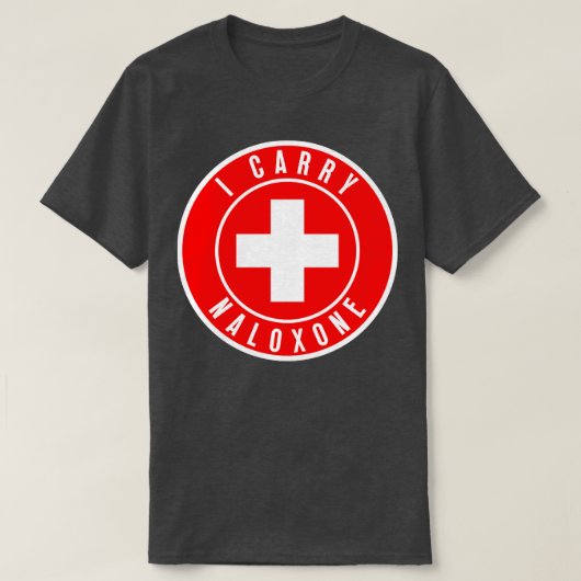 T-shirt Je porte du naloxone 61 (Design devant)