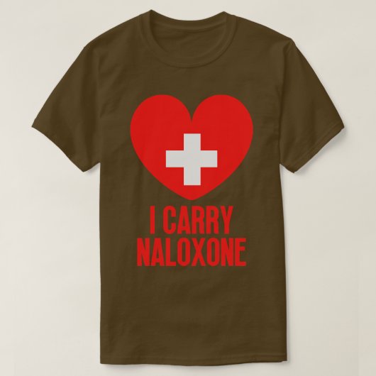 T-shirt Je porte du naloxone 8 (Design devant)