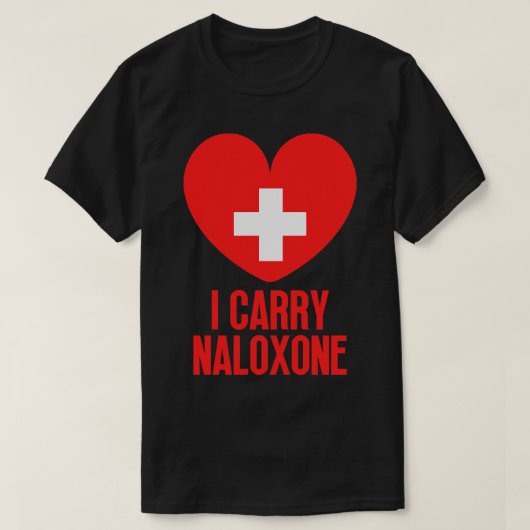 T-shirt Je porte du naloxone 8 (Design devant)