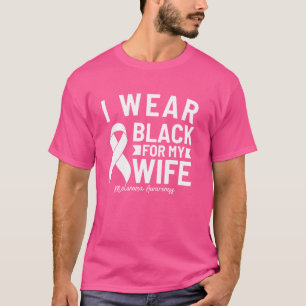 T-shirt Je porte du noir pour la sensibilisation au mélano