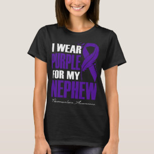 T-shirt Je Porte Du Purple Pour Ma Sensibilisation À La Fi