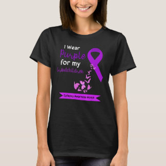 T-shirt Je Porte Du Purple Pour Mes Petits-Enfants, Epilep
