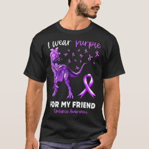 T-shirt Je Porte Du Purple Pour Mon Ami, Epilepsie, Din