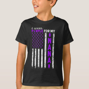 T-shirt Je Porte Du Purple Pour Mon Cancer Pancréatique Na