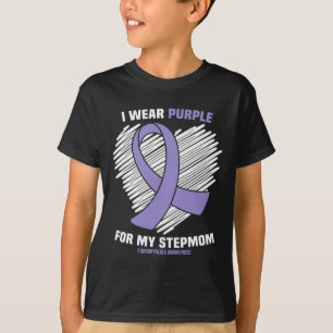 T-shirt Je Porte Du Purple Pour Mon Stepmaman Fibromyalgie