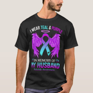 T-shirt Je Porte Du Purple Turquoise En Mémoire Du Suicide