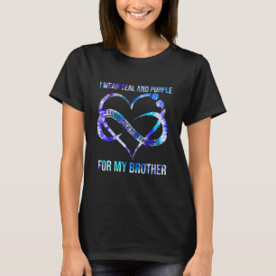 T-shirt Je Porte Du Purple Turquoise Pour La Prévention Du